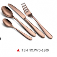 Mirrored rose gold  4PCS SS cutlery sets