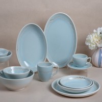 Light blue reactive glaze/porcelain/tableware/dinnerware/Horece
