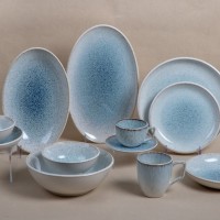 Light bluw reactive glaze/porcelain/tableware/dinnerware/Horece