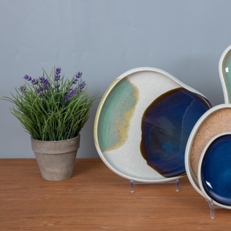 Mix and match reactive glaze/hand painted/porcelain/tableware/dinnerware/organized shape/Horece图2