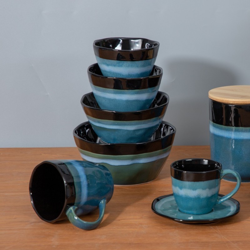 Blue reactive glaze/porcelain/tableware/dinnerware/Horece图4