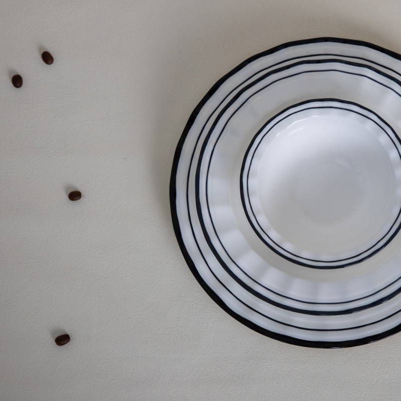 Whiteware with hand painted rime/porcelain/tableware/dinnerware/home use图2
