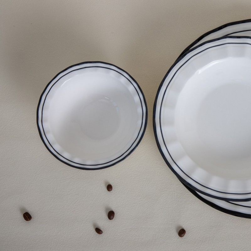 Whiteware with hand painted rime/porcelain/tableware/dinnerware/home use图4