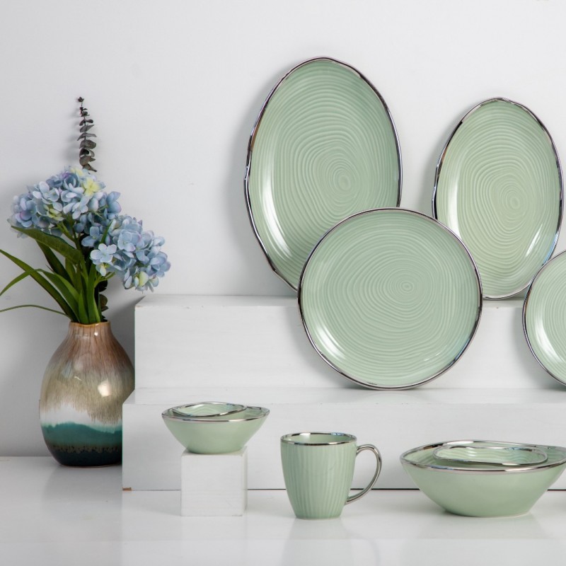 Color with silver plating /porcelain/tableware/dinnerware/Home use图3