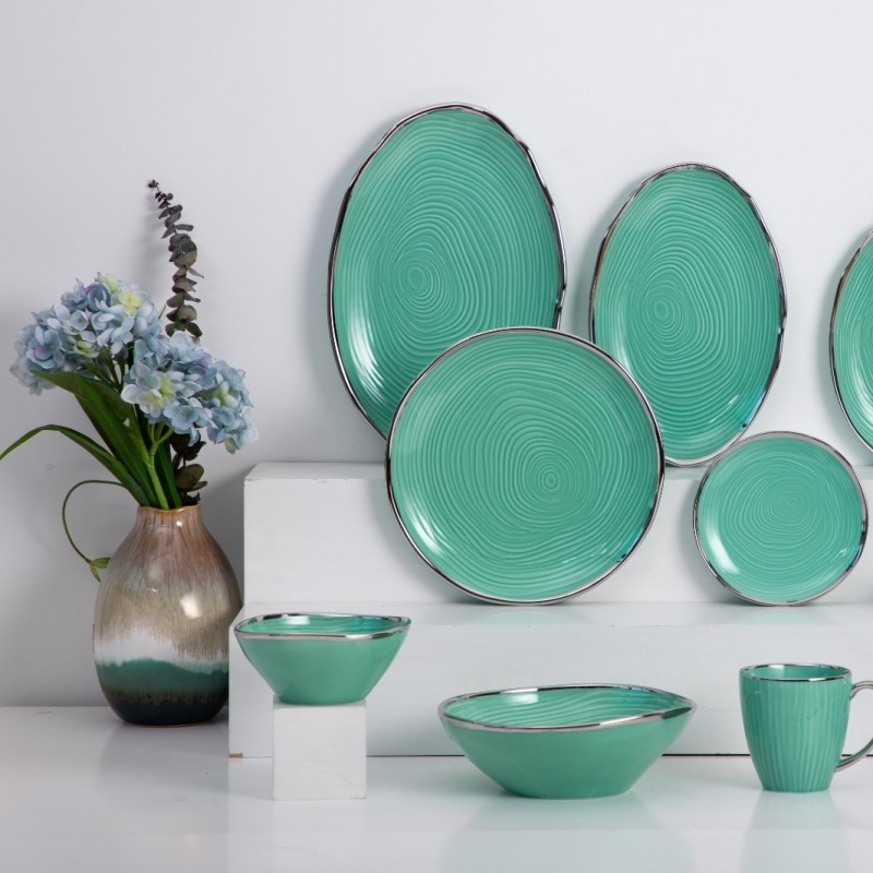 Color with silver plating /porcelain/tableware/dinnerware/Home use图4