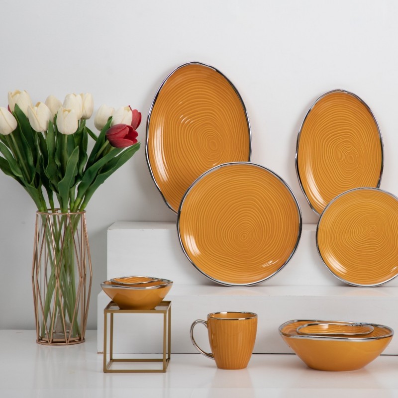 Color with silver plating /porcelain/tableware/dinnerware/Home use图5