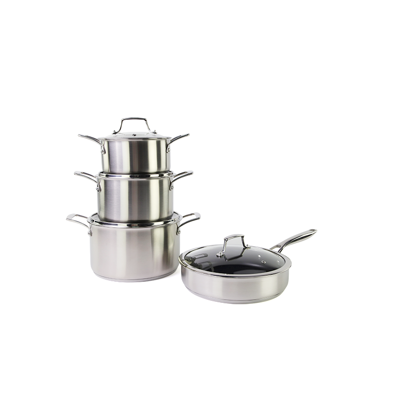 2022 Stainless Steel 4 pcs Cookingware Sets Casserole Kitchenware Ollas Cookware Sets Cooking Pot Se图2