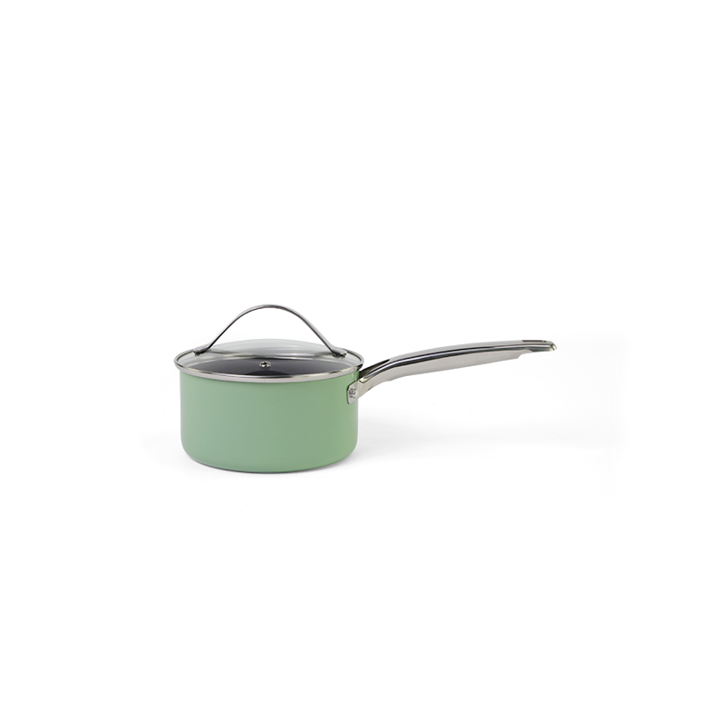 4PCS Copper Ceramic Non Stick Coating Cookware Set with stainless steel handle and steamer Eco-frien图3