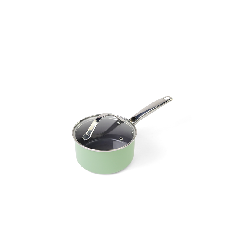 4PCS Copper Ceramic Non Stick Coating Cookware Set with stainless steel handle and steamer Eco-frien图5