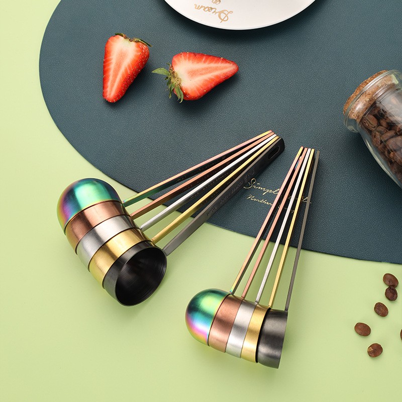 304 stainless steel measuring spoon long handle coffee bean spoon 30ml milk powder spoon household 1图2