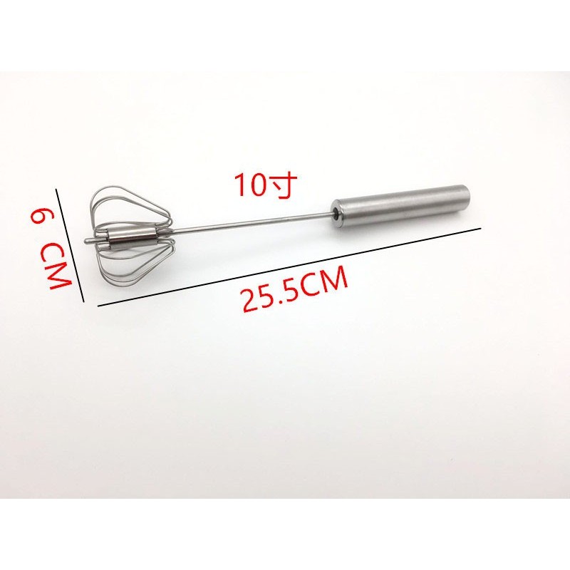 Spot direct selling stainless steel semi-automatic egg beater manual press type egg beater rotary eg图2