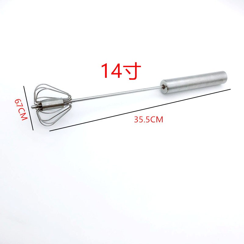 Spot direct selling stainless steel semi-automatic egg beater manual press type egg beater rotary eg图6
