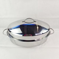 46CM thickened stainless steel household fish steamer large oval steamer