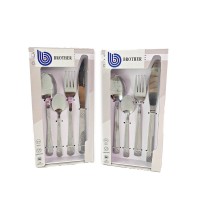 Hotel steak knife fork and spoon 24-piece stainless steel-figure