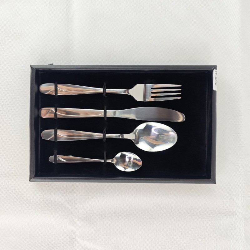 304 stainless steel family home steak, knives, forks, spoons, Western tableware, silver four piece s图2