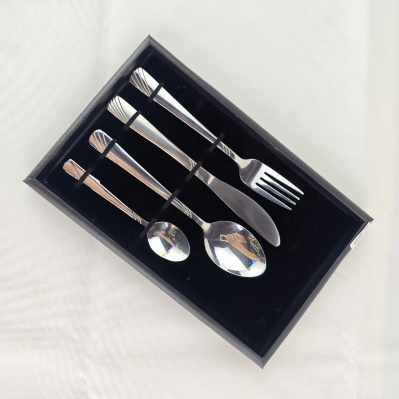 304 stainless steel family home steak, knives, forks, spoons, Western tableware, silver four piece s图5