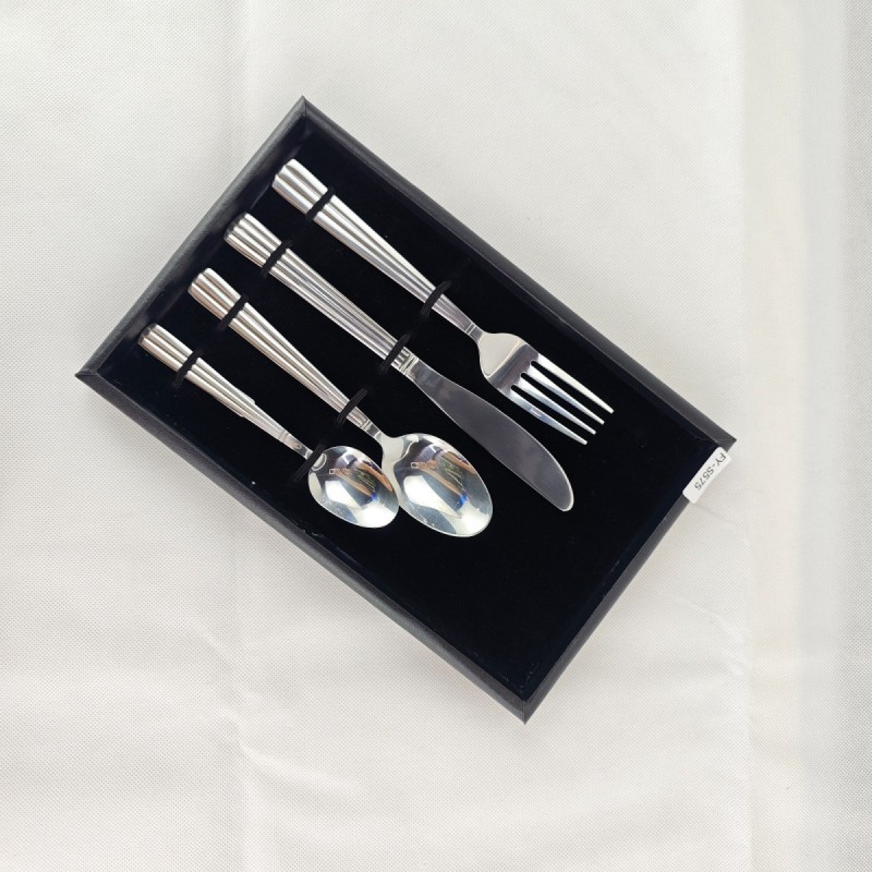 304 stainless steel family home steak, knives, forks, spoons, Western tableware, silver four piece s图2