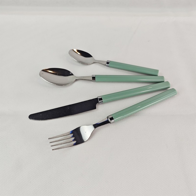 304 Stainless Steel Spoon and Fork Adult Spoon and Fork Beautiful Color Tableware Main Dining Spoon 图4
