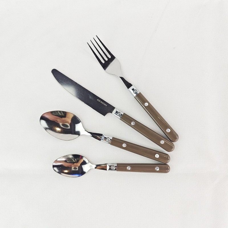 304 Stainless Steel Spoon and Fork Adult Spoon and Fork Beautiful Color Tableware Main Dining Spoon 图3