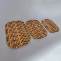 2 sets of colorful log tray tableware supplies