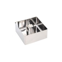 Stainless steel mousse ring with platen - square