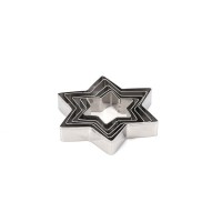 Stainless steel cookie cutter with press plate - Star shape