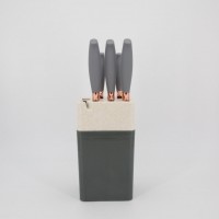 Grey kitchen knife six-piece set