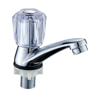 China Faucet Manufacturers Cheap Price Plastic Handle Zinc Body Basin Faucet Cold Water Quick Open B