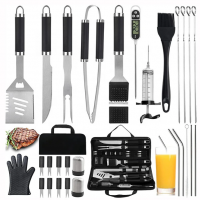 Stainless Steel BBQ Tools Grill Accessories Heavy Duty Outdoor BBQ Set Tool grill kit Barbecue Grill