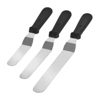 Stainless Steel Offset Spatula, Cake Spatula Set of 3 Black