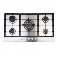 stainless steel gas cooker with 5 burner gas hob built in direct sales wholesale price cooker gas 5 