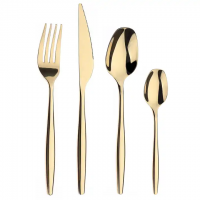top sellers many color options stainless steel tableware set titanium gold cutlery set for wedding