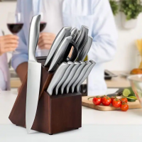 Top Seller 14 Pieces Kitchen Knives Stainless Steel Hollow Handle Self Sharpening Chef Kitchen Knife