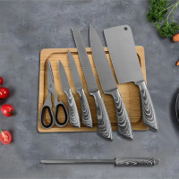 Restaurant Sustainable Knife PP Handle With Non-stick Coating Knife Set Stainless Steel Chef Knives