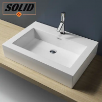 2023 Hot selling Top material man made stone sink bathroom marble wash hand basin