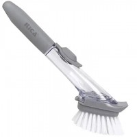 Automatic liquid addition sponge dishwashing brush long handle artifact non-stick oil kitchen brush