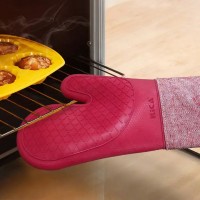Microwave and Cooking Baking Oven Mitts Silicone Heat Resistant Washable Kitchen Oven Glove