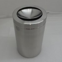 Stainless steel desktop dustbin