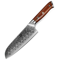 YLGR003- Professional China Factory 7 inch Damascus Santoku knife kitchen Knife