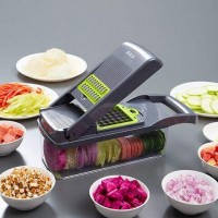 Best Sell 12 in 1 Hand Held Multifunctional Onion Cutter Fruits Slicer Potatoes Peeler Manual Vegeta