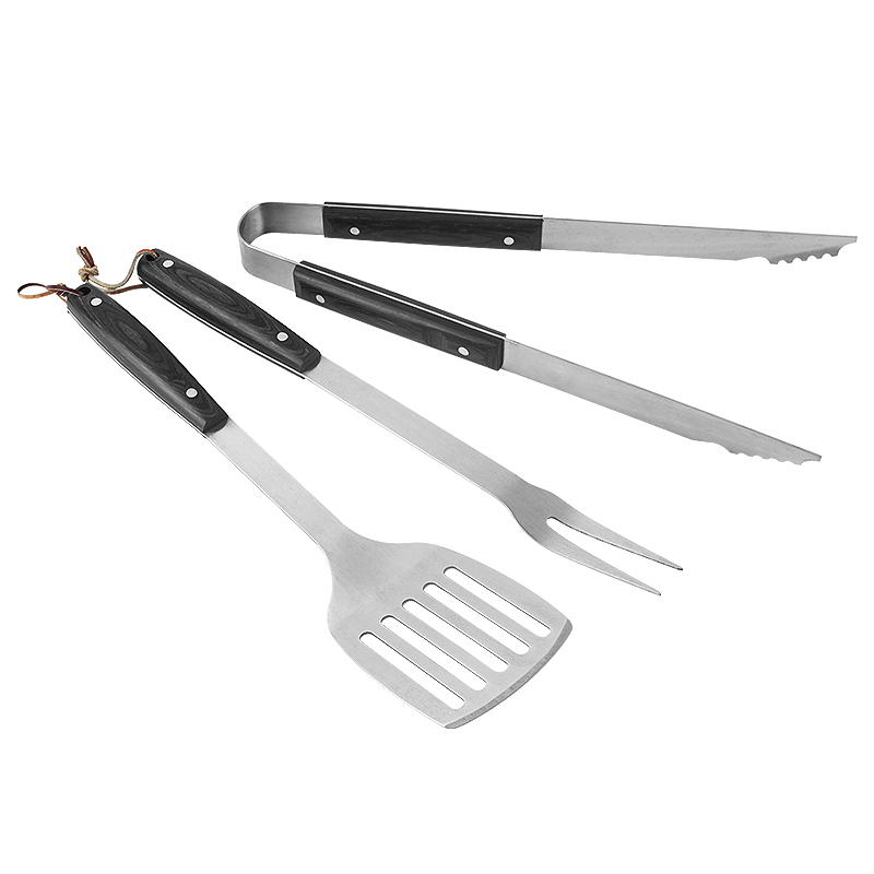 BBQ Tool Set wooden handle kitchen sets stainless steel BBQ Accessories set