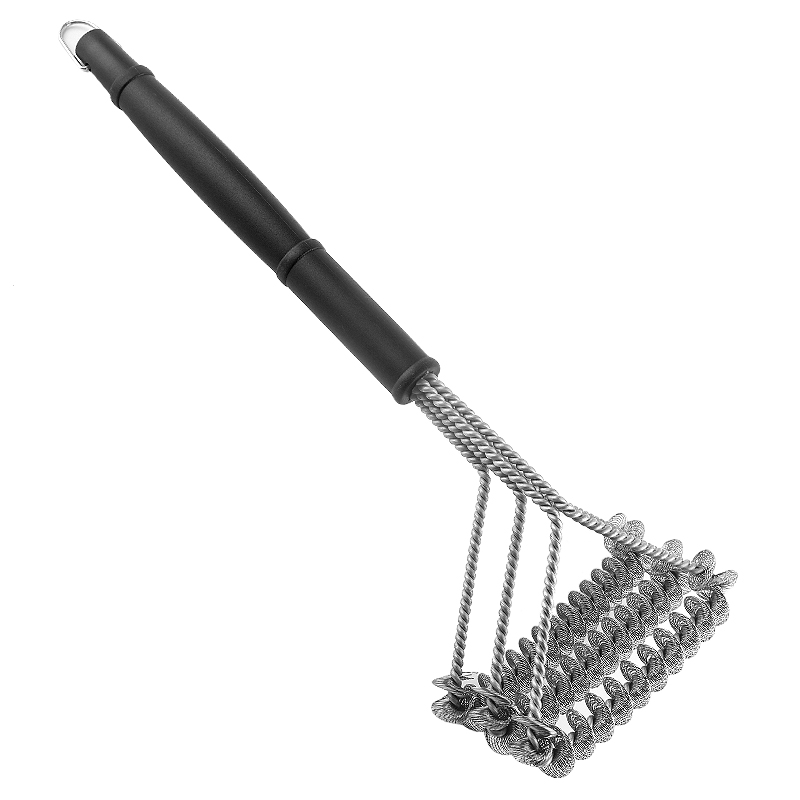 Triple Head Cleaning Brush stainless steel BBQ Accessories Grill Brush